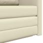 Preview: Boden-Sofa-Bett 2-in-1 Creme 124x71x78 cm Kunstleder