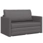 Preview: Boden Schlafsofa 2-in-1 Grau 124x71x78 cm Kunstleder