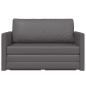 Preview: Boden Schlafsofa 2-in-1 Grau 124x71x78 cm Kunstleder