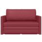 Preview: ARDEBO.de - Boden Schlafsofa 2-in-1 Weinrot 124x71x78 cm Kunstleder