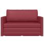 Preview: Schlafsofa Weinrot 124 x 71 x 78 cm Kunstleder