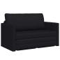 Preview: Boden Sofa Bett 2-in-1 Schwarz 124x71x78 cm Kunstleder