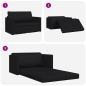 Preview: Boden Sofa Bett 2-in-1 Schwarz 124x71x78 cm Kunstleder