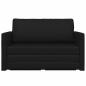 Preview: Boden Sofa Bett 2-in-1 Schwarz 124x71x78 cm Kunstleder