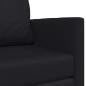 Preview: Boden Sofa Bett 2-in-1 Schwarz 124x71x78 cm Kunstleder
