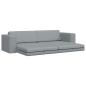 Preview: Boden Schlafsofa 2-in-1 Hellgrau 245x150x60.5 cm Stoff