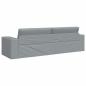 Preview: Boden Schlafsofa 2-in-1 Hellgrau 245x150x60.5 cm Stoff
