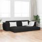 Preview: ARDEBO.de - Boden Sofa Bett 2-in-1 Schwarz 245x150x60.5 cm Stoff