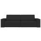 Preview: Boden Sofa Bett 2-in-1 Schwarz 245x150x60.5 cm Stoff