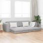 Preview: ARDEBO.de - Boden-Schlafsofa 2-in-1 Wolkengrau 245x150x60.5 cm Stoff