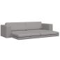 Preview: Boden-Schlafsofa 2-in-1 Wolkengrau 245x150x60.5 cm Stoff