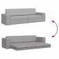 Preview: Boden-Schlafsofa 2-in-1 Wolkengrau 245x150x60.5 cm Stoff
