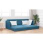 Preview: Boden-Sofa-Bett 2-in-1 Blau 213x144x60 cm Samt