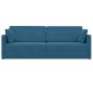 Preview: Boden-Sofa-Bett 2-in-1 Blau 213x144x60 cm Samt