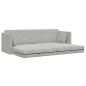 Preview: Boden-Sofa-Bett 2-in-1 Hellgrau 213x144x60 cm
