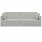 Preview: Boden-Sofa-Bett 2-in-1 Hellgrau 213x144x60 cm