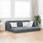 Preview: ARDEBO.de - Schlafsofa 2-in-1 Dunkelgrau 213x144x60 cm Velvet