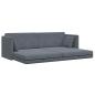 Preview: Schlafsofa 2-in-1 Dunkelgrau 213x144x60 cm Velvet