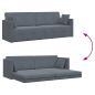 Preview: Schlafsofa 2-in-1 Dunkelgrau 213x144x60 cm Velvet