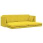 Preview: Boden-Sofabett 2-in-1 Gelb 213x144x60 cm Velvet