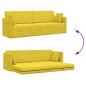 Preview: Boden-Sofabett 2-in-1 Gelb 213x144x60 cm Velvet