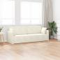 Preview: Boden-Sofa-Bett 2-in-1 Creme 213x144x60 cm Velvet