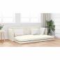 Preview: Boden-Sofa-Bett 2-in-1 Creme 213x144x60 cm Velvet