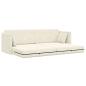 Preview: Boden-Sofa-Bett 2-in-1 Creme 213x144x60 cm Velvet