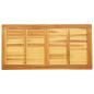 Preview: Tischplatte 110x55x2,2 cm Rechteckige Massivholztischplatte