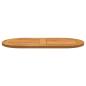 Preview: Tischplatte 80x40x2,2 cm ovale massivholz Akazie