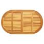 Preview: Tischplatte 120x70x2,2 cm ovale Massivholz Akazie