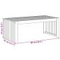 Preview: Garten Couchtisch 90x45x35 cm Massivholz Akazie