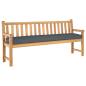 Preview: Palettenkissen Oxford-Stoff Anthrazit 180 x 40 x 8 cm