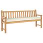 Preview: ARDEBO.de - Palettencushion für Bank Creme 180x40x8 cm Oxford-Stoff
