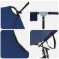 Preview: Klappbare Sonnenliege mit Sonnendach Blau 600D Oxford Stoff