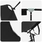 Preview: Faltbare Sonnenliege mit Sonnendach Schwarz 600D Oxford-Gewebe
