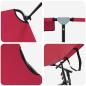 Preview: Faltbare Sonnenliege mit Sonnendach Rot 600D Oxford-Stoff
