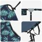Preview: Klappbare Sonnenliegen 2 Stk mit Sonnenschutz Blattmuster 600D Oxford Stoff