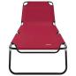 Preview: Klappbare Sonnenliege Portable Rot 600D Oxford Stoff