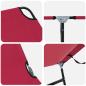 Preview: Klappbare Sonnenliege Portable Rot 600D Oxford Stoff