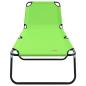 Preview: Klappbare Sonnenliege Tragbar Grün 600D Oxford Stoff