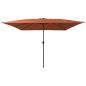 Preview: ARDEBO.de - Rechteckiger Gartenparasole 295x245 cm Terrakotta