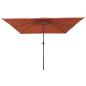 Preview: Rechteckiger Gartenparasole 295x245 cm Terrakotta