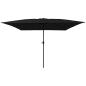 Preview: ARDEBO.de - Quadrat Gartenparasol 295x245 cm Schwarz