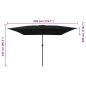 Preview: Quadrat Gartenparasol 295x245 cm Schwarz
