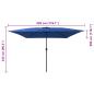 Preview: Quadrat Gartenparasol 295x245 cm Azurblau