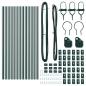 Preview: Zaunpfosten 13 Stück Grün Ø32 mm 100 cm Galvanisiertes Stahl