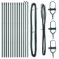 Preview: Zaunpfosten 13 Stück Grün Ø32 mm 190 cm Galvanisiertes Stahl