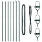 Preview: Zaunpfosten 7 Stück Grün Ø32 mm 200 cm Galvanisiertes Stahl