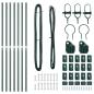 Preview: Zaunpfosten 7 Stück Grün Ø32 mm 200 cm Galvanisiertes Stahl